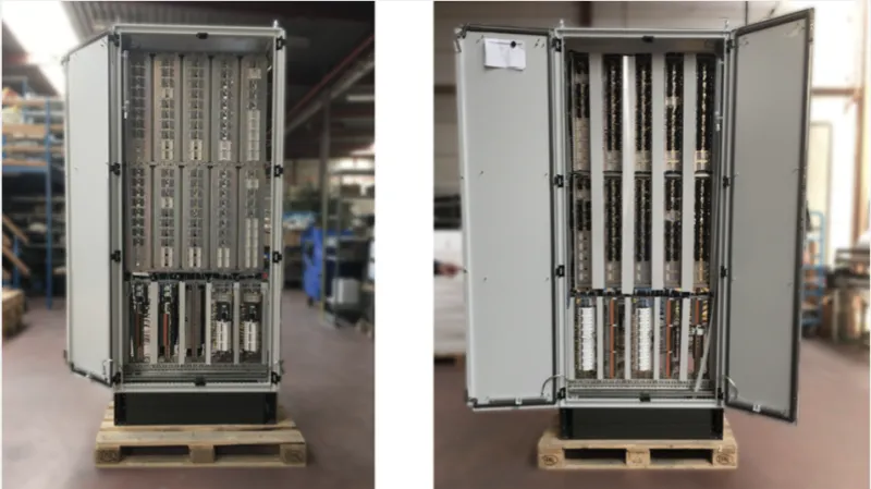 Relay cabinets for railway switches